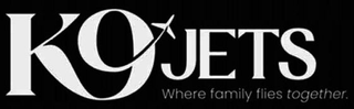 K9 JETS WHERE FAMILY FLIES TOGETHER. logo