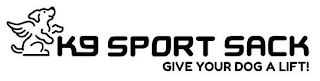 K9 SPORT SACK GIVE YOUR DOG A LIFT! logo