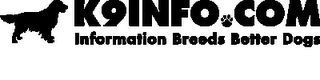 K9INFO.COM INFORMATION BREEDS BETTER DOGS logo