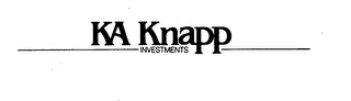 KA KNAPP INVESTMENTS logo