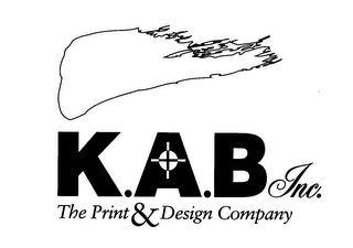 K.A.B INC. THE PRINT & DESIGN COMPANY logo