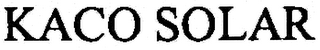 KACO SOLAR logo