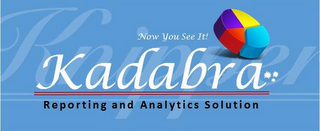 KADABRA NOW YOU SEE IT! REPORTING AND ANALYTICS SOLUTION logo