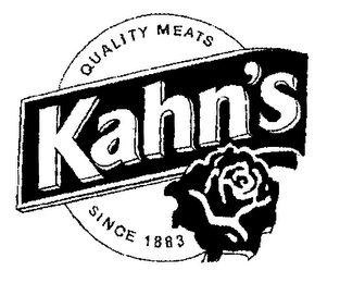 KAHN'S QUALITY MEATS SINCE 1883 logo