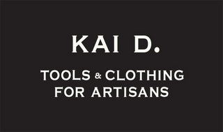 KAI D. TOOLS & CLOTHING FOR ARTISANS logo