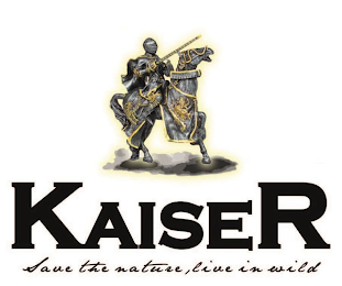 KAISER SAVE THE NATURE, LIVE IN WILD logo