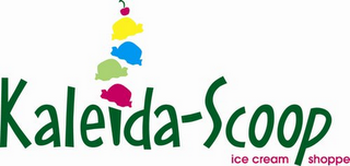 KALEIDA-SCOOP ICE CREAM SHOPPE logo