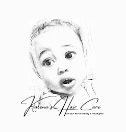 KALENA'S HAIR CARE TRAIN YOUR HAIR IN THE WAY IT SHOULD GROW logo