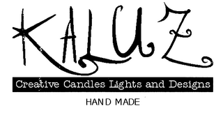 KALUZ CREATIVE CANDLES LIGHTS AND DESIGNS HAND MADE logo