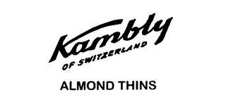 KAMBLY OF SWITZERLAND ALMOND THINS logo