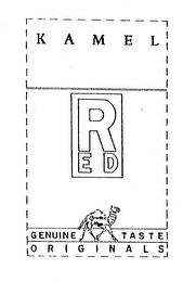 KAMEL RED GENUINE TASTE ORIGINALS logo