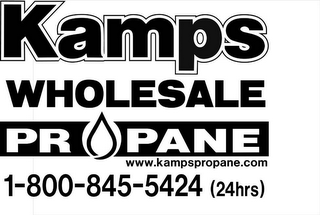 KAMPS WHOLESALE PROPANE WWW.KAMPSPROPANE.COM 1-800-845-5424 (24HRS) logo