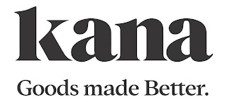 KANA GOODS MADE BETTER. logo