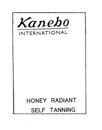 KANEBO INTERNATIONAL HONEY RADIANT SELF TANNING logo