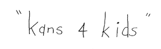"KANS 4 KIDS" logo