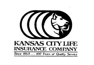 KANSAS CITY LIFE INSURANCE COMPANY SINCE 1895 ... 100 YEARS OF QUALITY SERVICE logo