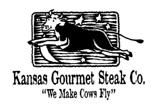 KANSAS GOURMET STEAK CO. "WE MAKE COWS FLY" logo