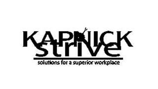KAPNICK STRIVE SOLUTIONS FOR A SUPERIOR WORKPLACE logo