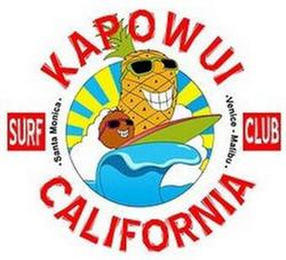 KAPOWUI CALIFORNIA SURF CLUB · SANTA MONICA · VENICE MALIBU logo