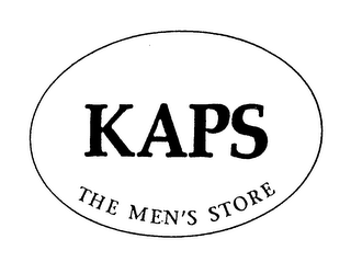 KAPS THE MEN'S STORE logo