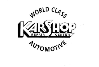 KAR SHOP WORLD CLASS AUTOMOTIVE REPAIR CENTER logo