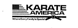 KARATE AMERICA WHERE EVERY FAMILY IS SPECIAL logo