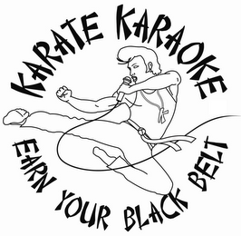 KARATE KARAOKE EARN YOUR BLACK BELT logo