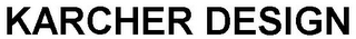 KARCHER DESIGN logo