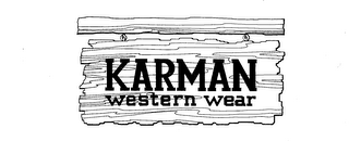 KARMAN WESTERN WEAR logo