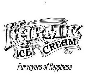 KARMIC ICE CREAM PURVEYORS OF HAPPINESS logo