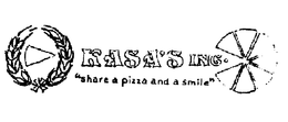 KASA'S INC. "SHARE A PIZZA AND A SMILE" logo