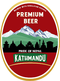 KATHMANDU PREMIUM BEER PRIDE OF NEPAL BREWED WITH HIMALAYAN ESSENCE logo