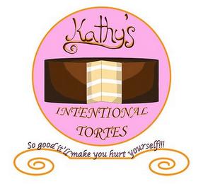 KATHY'S INTENTIONAL TORTES SO GOOD IT'LL MAKE YOU HURT YOURSELF logo