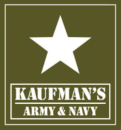 KAUFMAN'S ARMY & NAVY logo
