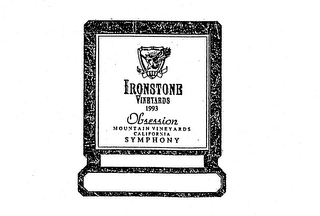 KAUTZ IRONSTONE VINEYARDS 1993 OBSESSION MOUNTAIN VINEYARDS CALIFORNIA SYMPHONY logo