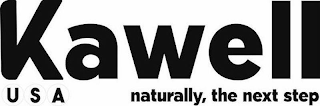 KAWELL USA NATURALLY, THE NEXT STEP logo