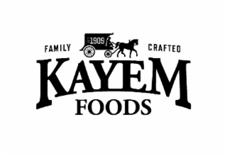 KAYEM FOODS FAMILY CRAFTED ESTD 1909 logo