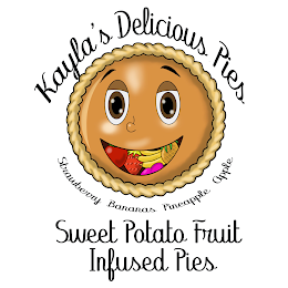 KAYLA'S DELICIOUS PIES STRAWBERRY BANANAS PINEAPPLE APPLE SWEET POTATO FRUIT INFUSED PIES logo