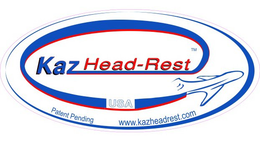 KAZ HEAD-REST USA PATENT PENDING WWW.KAZHEADREST.COM logo