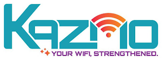 KAZMO YOUR WIFI STRENGTHENED. logo