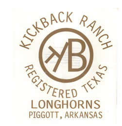 KB KICKBACK RANCH REGISTERED TEXAS LONGHORNS PIGGOTT, ARKANSAS logo