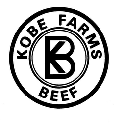 KB KOBE FARMS BEEF. logo