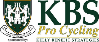 KBS PRO CYCLING SPONSORED BY: KELLY BENEFIT STRATEGIES TURRIS FORTIS MIHI DEUS logo