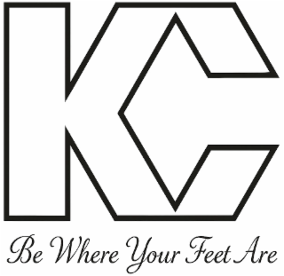 KC BE WHERE YOUR FEET ARE logo