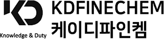 KD KDFINECHEM KNOWLEDGE & DUTY logo