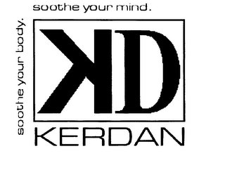 KD KERDAN SOOTHE YOUR BODY. SOOTHE YOUR MIND. logo