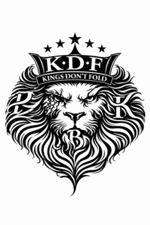 K.D.F KINGS DON'T FOLD logo