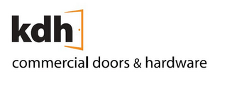 KDH COMMERCIAL DOORS & HARDWARE logo