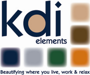 KDI ELEMENTS, BEAUTIFYING WHERE YOU LIVE, WORK & RELAX logo