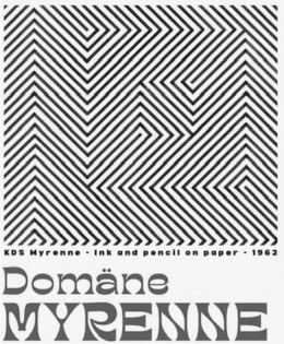KDS MYRENNE - INK AND PENCIL ON PAPER - 1962 DOMÄNE MYRENNE logo
